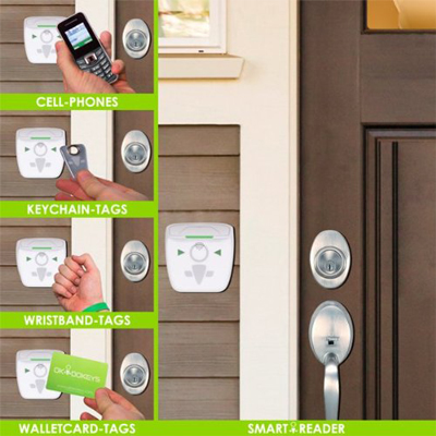 OKIDOKEYS Classic ACCESS-PAQUETE Bluetooth 4.0 Sistema Smart-Lock compatible con Smartphones, teléfonos celulares, y etiquetas RFID