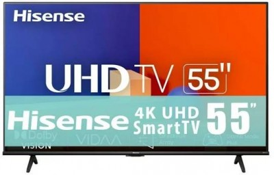 TELEVISOR HISENSE 55A65KV, 55 PULGADAS, LED 4K UHD, 3840 x 2160 PIXELES, SMART VIDAA