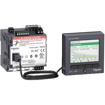 PowerLogic PM8000 - PM8244 medidor de montaje en riel DIN + pantalla remota - int. medida