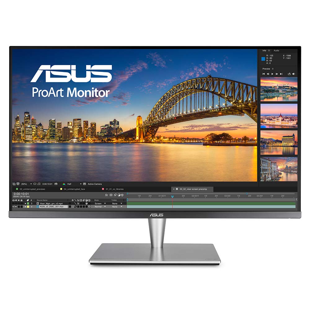 Asus ProArt PA32UC 32 Inch Monitor 4K HDR-10 99.5 Adobe RGB Thunderbolt 3 DP 1.2 HDMI 2.0B with 384 Local Dimming Zones.