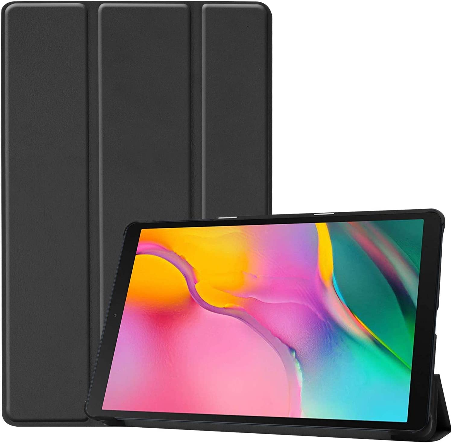 Procase Funda para Galaxy Tab A 10.1 SM-T510 SM-T515 SM-T517 2019, Carcasa Folio Delgada para Samsung Galaxy Tab A 10.1 Pulgadas Tablet SM-T510 / SM-T515 / SM-T517 2019 Versión -Negro