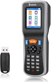 EYOYO 1D WIRELESS BARCODE SCANNER, HANDHELD DATA COLLECTOR INVENTORY COUNTER SCANNER WITH USB RECEIVER AND 2.2 INCH TFT COLOR LCD SCREEN PORTABLE BAR CODE READER