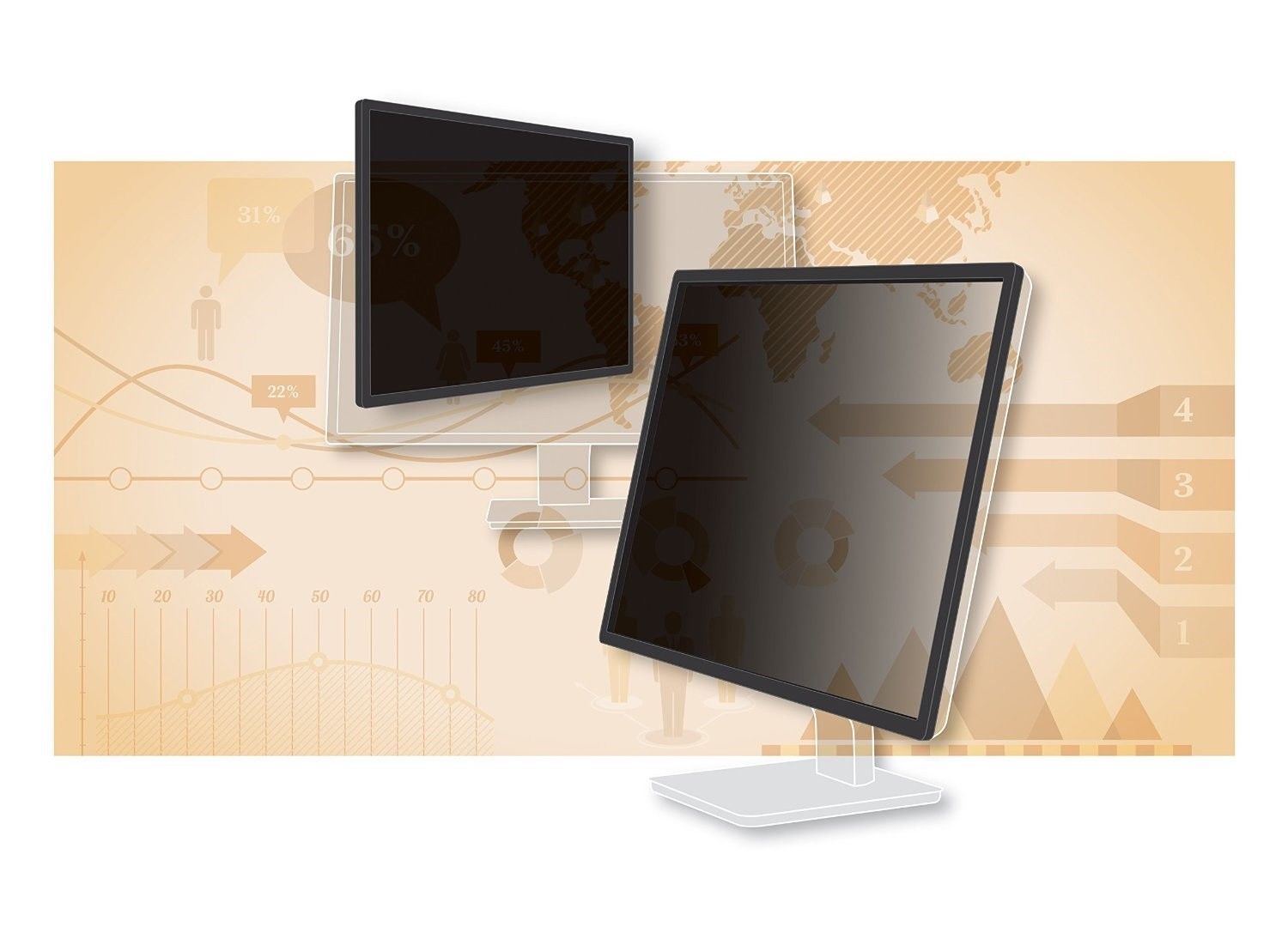 3M PRIVACY FILTER WIDESCREEN DESKTOP 21 INCH TO 22 INCH LCD/CRT MONITOR PF322W