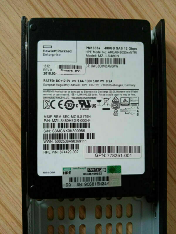 SAMSUNG PM1633A SERIES 480gb TLC SAS 12GBPS 2.5-INCH INTERNAL SOLID STATE DRIVE (SSD)
