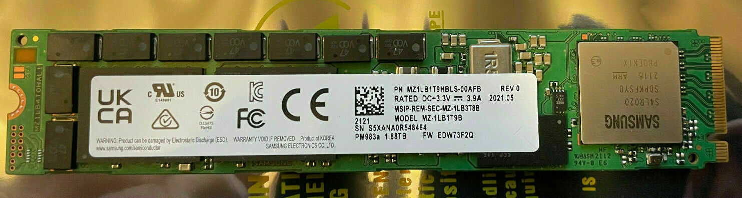 Samsung PM983A 1.88TB SSD TAMAÑO 22110 MODELO PM983A