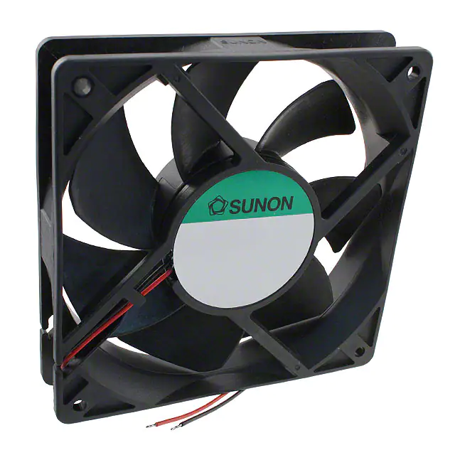 Ventilador Tubo axial 24 VCC Cuadrado - 120mm L x 120mm H Bola 150.0 ft3/min (4.20m³/min) 2 extremidades del hilo