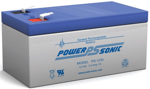 Batería PS-1230 De 12V 3.4AH Marca Powersonic.