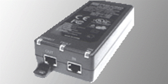 Módulo inyector Power Over Ethernet puerto único entrada de línea de CA con IEC Masterclock conector
