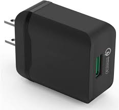 CARGADOR DE PARED USB QUICK CHARGE 3.0,18W CON QUALCOMM QC3.0 CERTIFICADO PARA SAMSUNG GALAXY S9, S8, S7 EDGE, S6, NOTE 8 7 5, LG G6 G5, NEXUS 6, HTC 10, IPHONE Y OTROS DISPOSITIVOS CON CARGA RÁPIDA