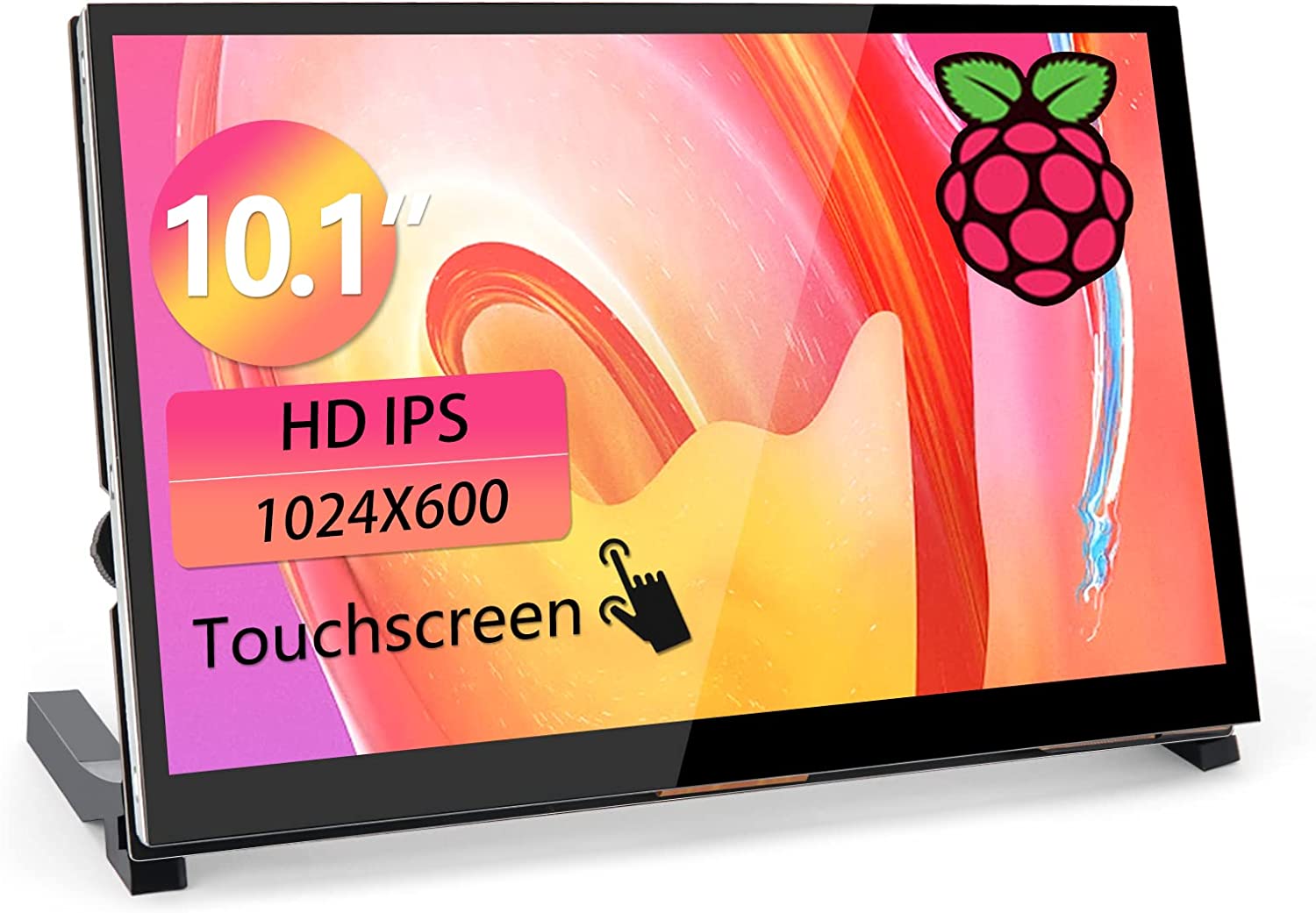 10.1" Raspberry Pi Touch Screen Portable Monitor, WIMAXIT 1024X600 IPS Mini Small HDMI Display for Raspberry Pi 4 3 2 Zero B+ Model B Xbox PS4 iOS Windows 7/8/10, No Driver Required.