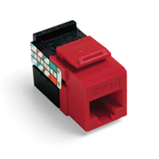 JACK MODULAR QUICKPORT LEVITON ROJO CAT 5E (5G108-RC5)