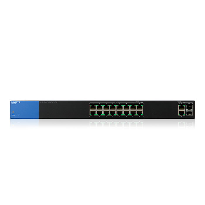 SWITCH LINKSYS METALICO/RACK/CAPA2/16PTOS PoE+ GIGABIT/SFP/LGS318P