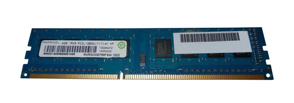Ramaxel 4GB 1600MHz DDR3 PC3-12800 Sin ECC Unbuffered 240-Pin 1.35V DIMM OEM de rango único RMR5030EF68F9W-1600