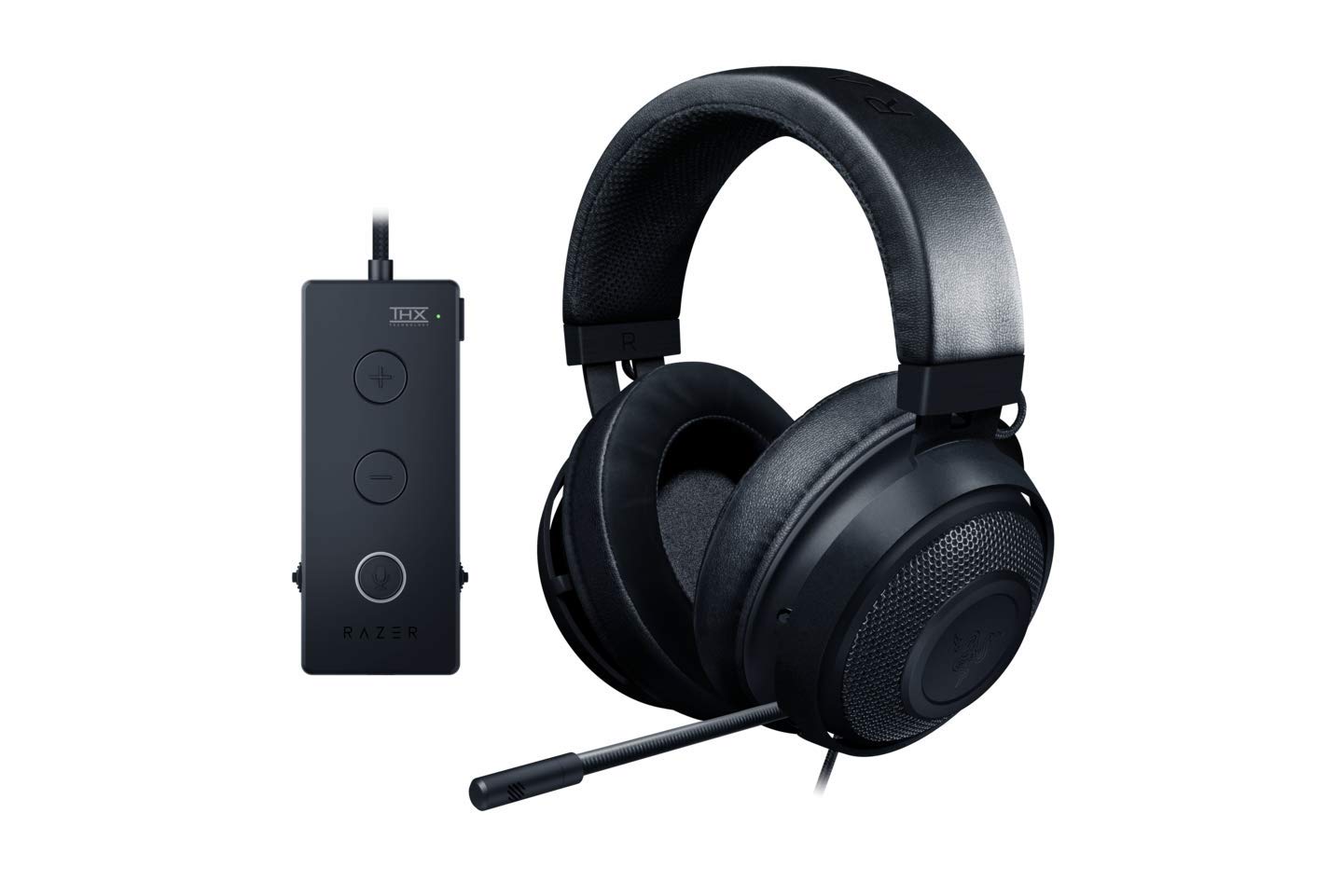 Kraken Tournament Edition: THX Spatial Audio - Full Audio Control - Cooling Gel-Infused Ear Cushions - Gaming Headset Works with PC, PS4, Xbox One, Switch, Mobile Devices - Color Negro. Marca Razer