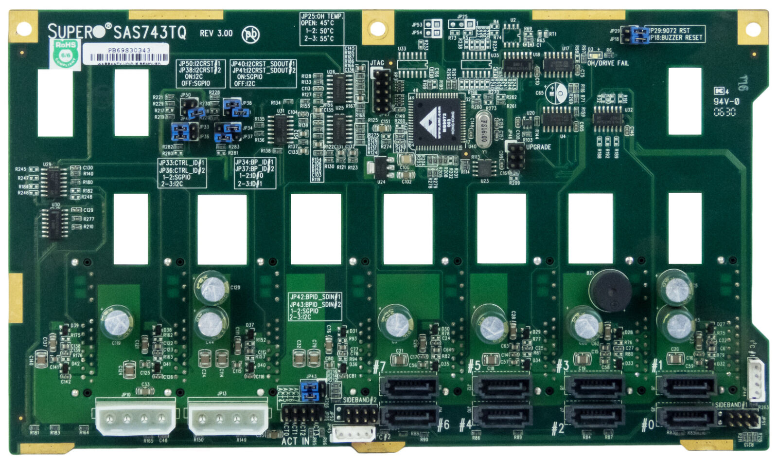 PLACA DE PLANO TRASERO SUPERMICRO SAS743TQ SAS/SATA HDD