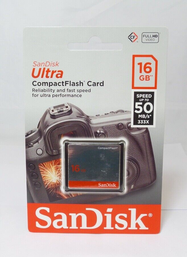 Tarjeta de memoria flash ultracompacta Sandisk - 16 GB 50 MB/s (SDCFHS-016G-A46)