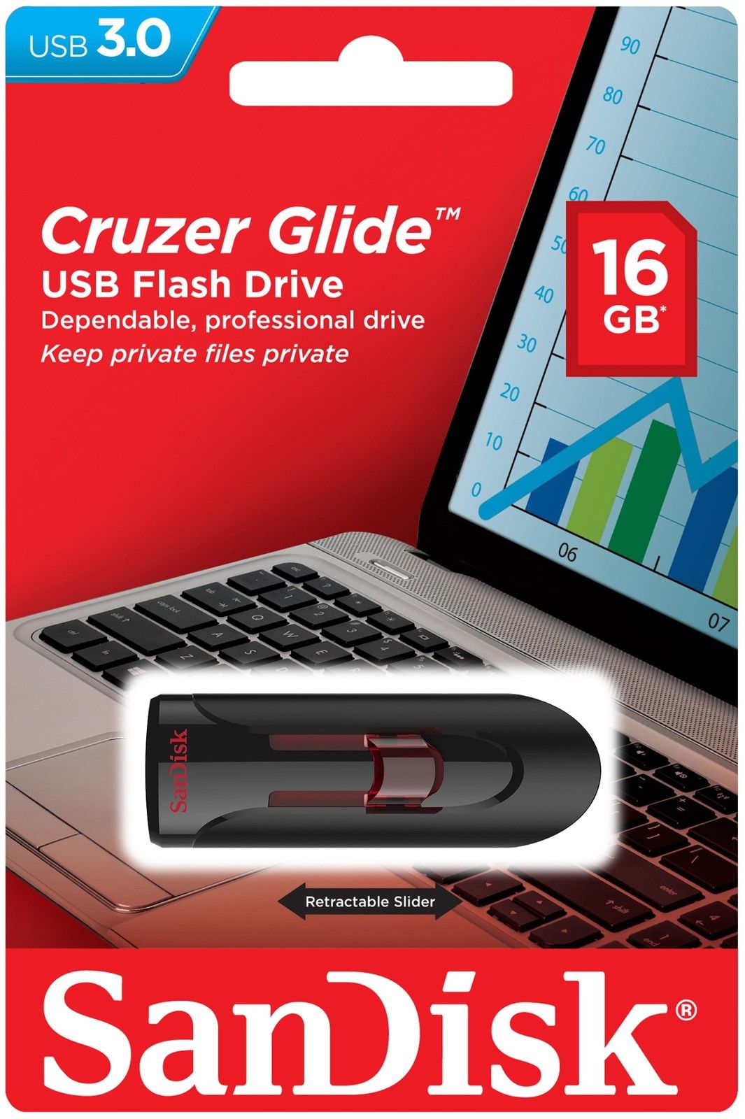 Sandisk 16GB Cruzer Glide USB 3.0 Flash Drive Memory Stick Lots