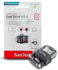 MEMORIA USB SANDISK ULTRA DUAL DRIVE M3.0, 32GB, USB 3.0, GRIS