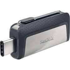 Memoria USB SanDisk Ultra Dual Drive, 64GB, USB C 3.0, Plata