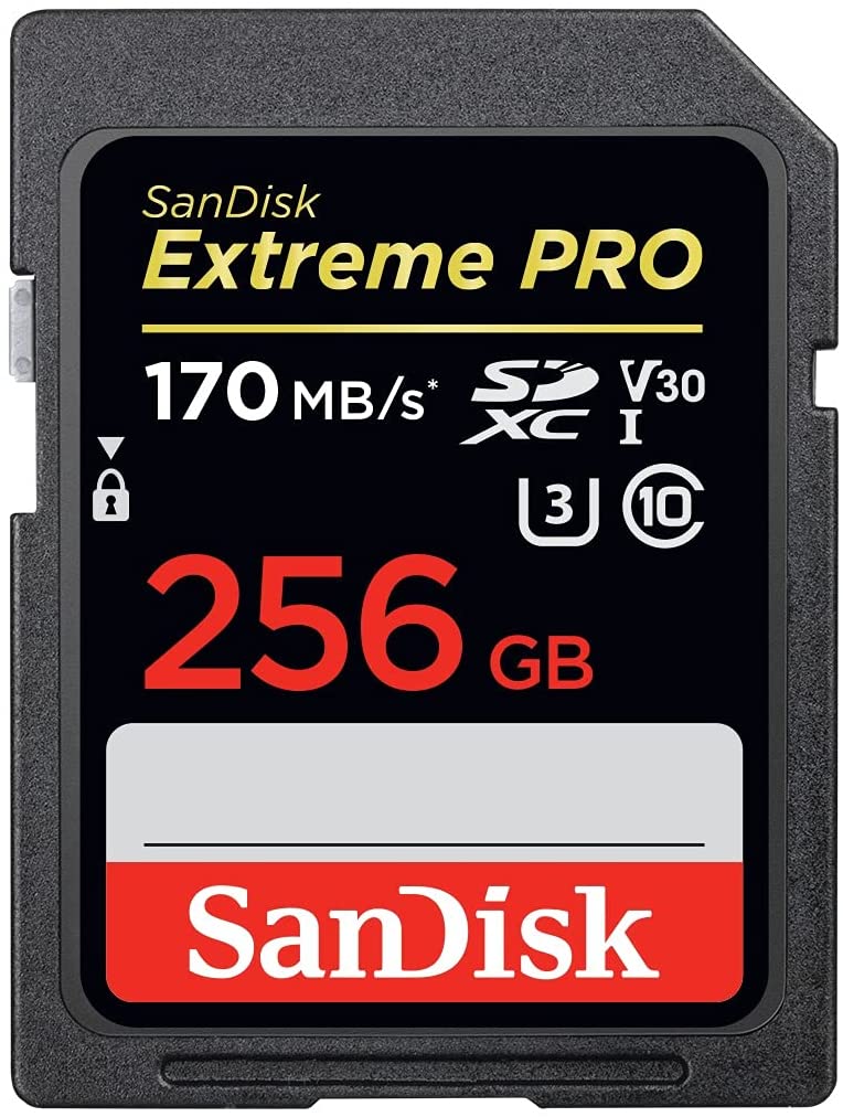 SanDisk Tarjeta Extreme PRO SDXC UHS-I de 256 GB - C10, U3, V30, 4K UHD, tarjeta SD - SDSDXXY-256G-GN4IN