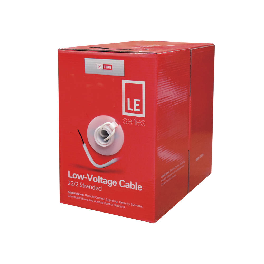 Bobina de 305 metros de cable, 22 AWG, 2 conductores, tipo CCA de color blanco, para aplicaciones en alarmas de intrusión/Control de Acceso/Automatización/ Interfonos y TV porteros.