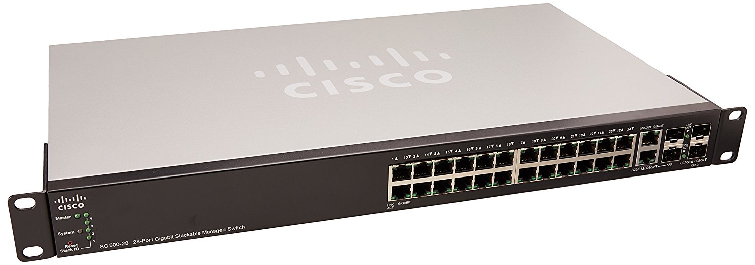 CISCO SG500-28 28-PORT GIGABIT STACKABLE SWITCH