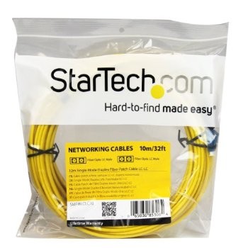 StarTech SMFIBLCLC10 32.81 ft. (10m) Single Mode Duplex Fiber Patch Cable LC-LC M-M M-M