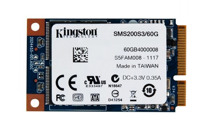 SMS200S3/60G Kingston SSDNow mS200 Series 60GB MLC SATA 6Gbps mSATA Internal Solid State Drive (SSD)