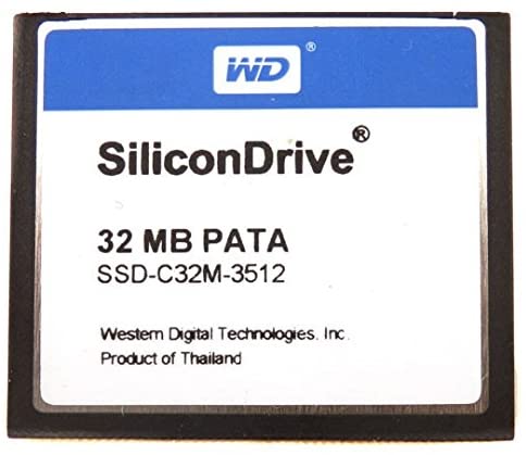 WESTERN DIGITAL SILICONDRIVE 32 MB COMMERCIAL COMPACT FLASH CARD SSD-C32M-3512