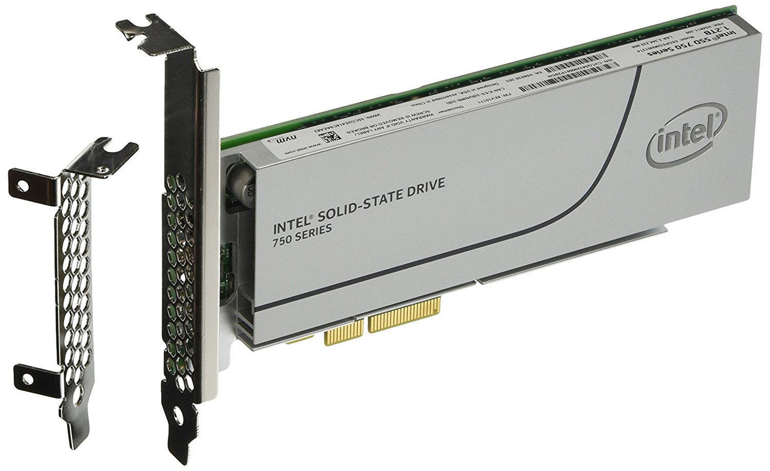PAQUETE SIMPLE DE INTEL 1.2TB SERIE 750 IMPULSION DE ESTADO SOLIDO PCIE ALTURA COMPLETA 3.0 20 N MLC SSDPEDMW012T4X1