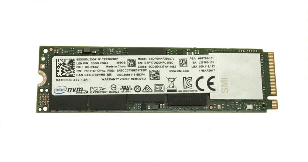 SSD Intel Pro 6000p Series 256GB TLC PCI Express 3.0 x4 NVMe (AES-256) M.2 2280
