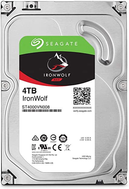 DISCO DURO INTERNO SEAGATE IRONWOLF, 3.5, 4TB, ATA III, 6 GBIT/S, 5400RPM, ST4000VN008