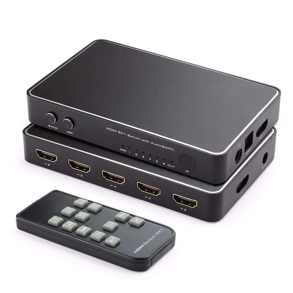 INTERRUPTOR HDMI DE 6 PUERTOS, 4K X 2K 6X1 HDMI SWITCH