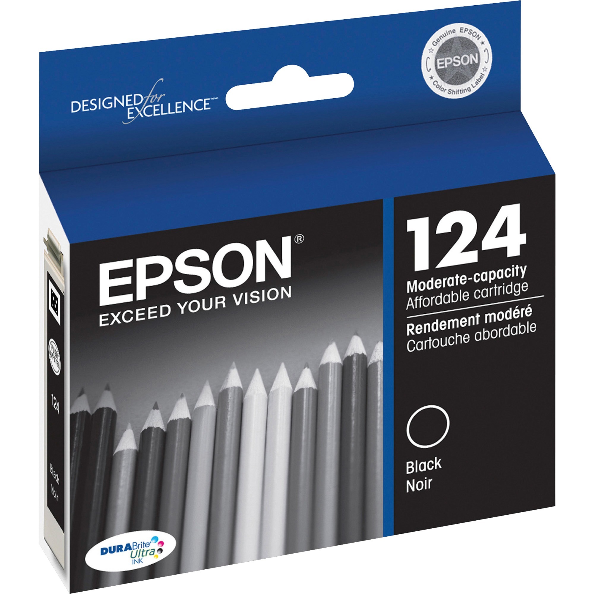Epson 124 Black Original Moderate Capacity Ink Cartridge| T1241