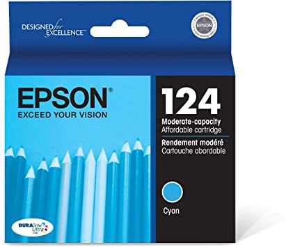Epson 124 Cyan Original Moderate Capacity Ink Cartridge| T124220