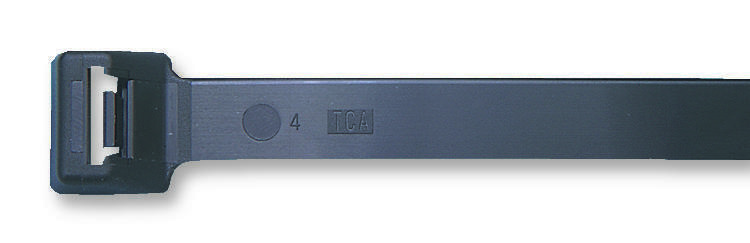 T40R-W -  Cable Tie, Nylon 6.6 (Polyamide 6.6), Black, 180 mm, 4 mm, 42 mm, 40 lb