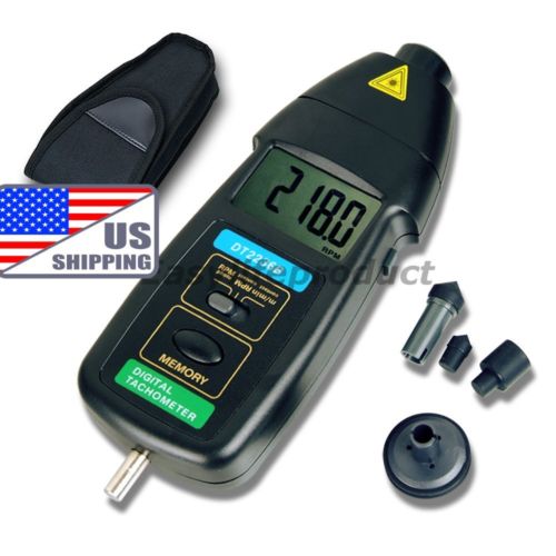 DT2236B 2in1 Digital Laser Photo Contactless Non Contact Tachometer RPM