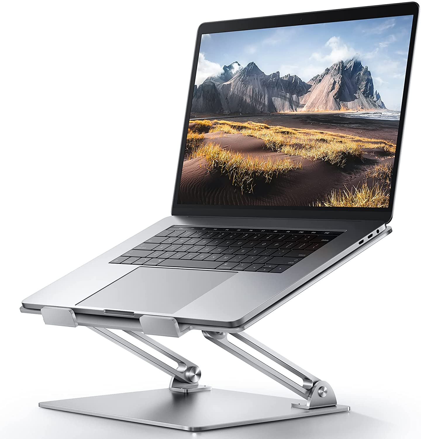Adjustable Laptop Stand For Desk, Ergonomic Portable Computer Stand Aluminum Laptop Holder with Heat-Vent to Elevate Laptop, MacBook, Air, Pro, Dell XPS, Samsung, 11-17 plg All Laptop Stand Holder