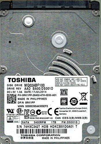 Toshiba MQ02ABF100 1TB AAD BA00/DS001D