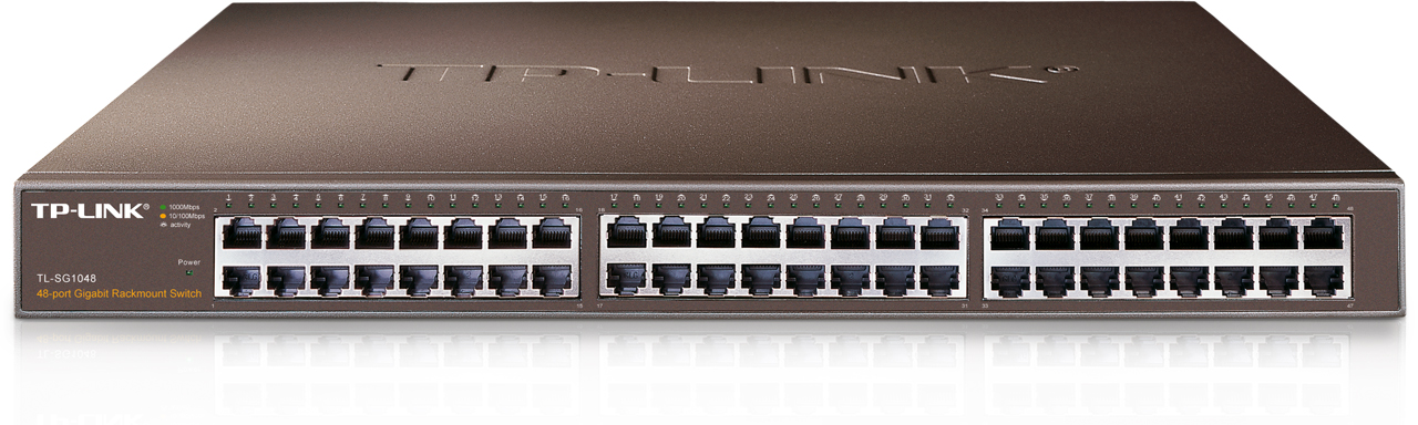 TP-LINK NP TL-SG1048 SWITCH GIGABIT 48 PUERTOS RJ45 10/100/1000M CUBIERTA ACERO MONTAJE 1U 19 PULGADAS