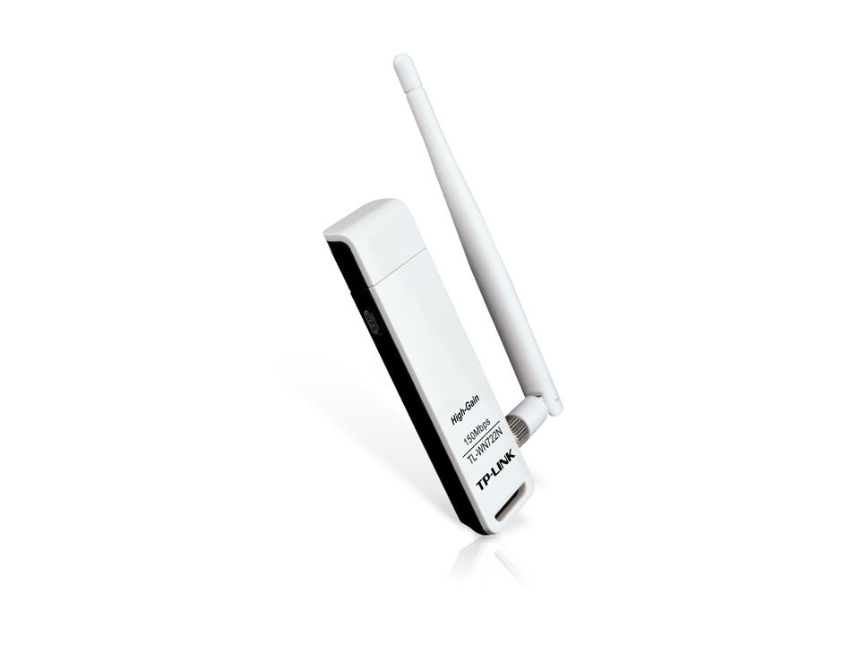 TP-Link TL-WN722N (ver 2.1) 150Mbps High Gain Wireless USB Adapter, WPS Button
