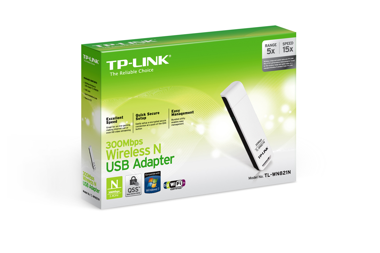 TARJETA DE RED USB INALAMBRICA TP-LINK TL-WN821N 300 MBPS 802.11N/G/B
