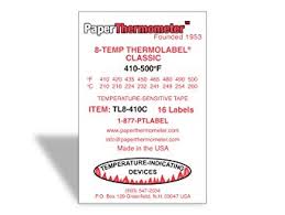 Cinta adhesiva PMT Thermolabel 8 Temperaturas 410-500 grados F