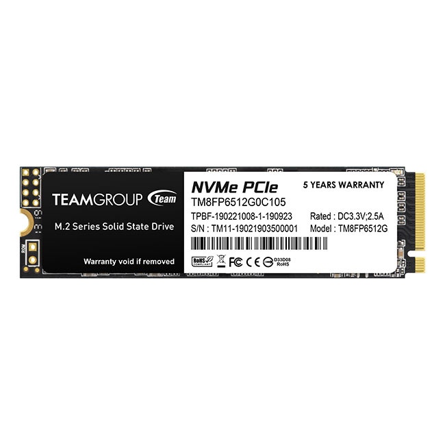 UNIDAD DE ESTADO SOLIDO SSD 512GB M.2 NVME TEAMGROUP MP33 / TM8FP6512G0C101