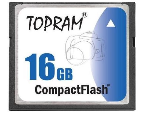 TOPRAM 16GB CF 16G COMPACT FLASH 266X MEMORYT CARD HIGH SPEED w/CASE
