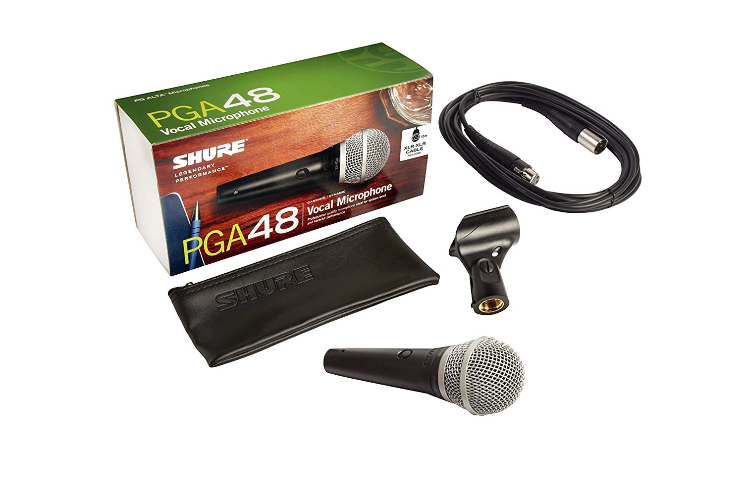 Micrófono vocal dinámico cardioide PGA48-XLR de Shure