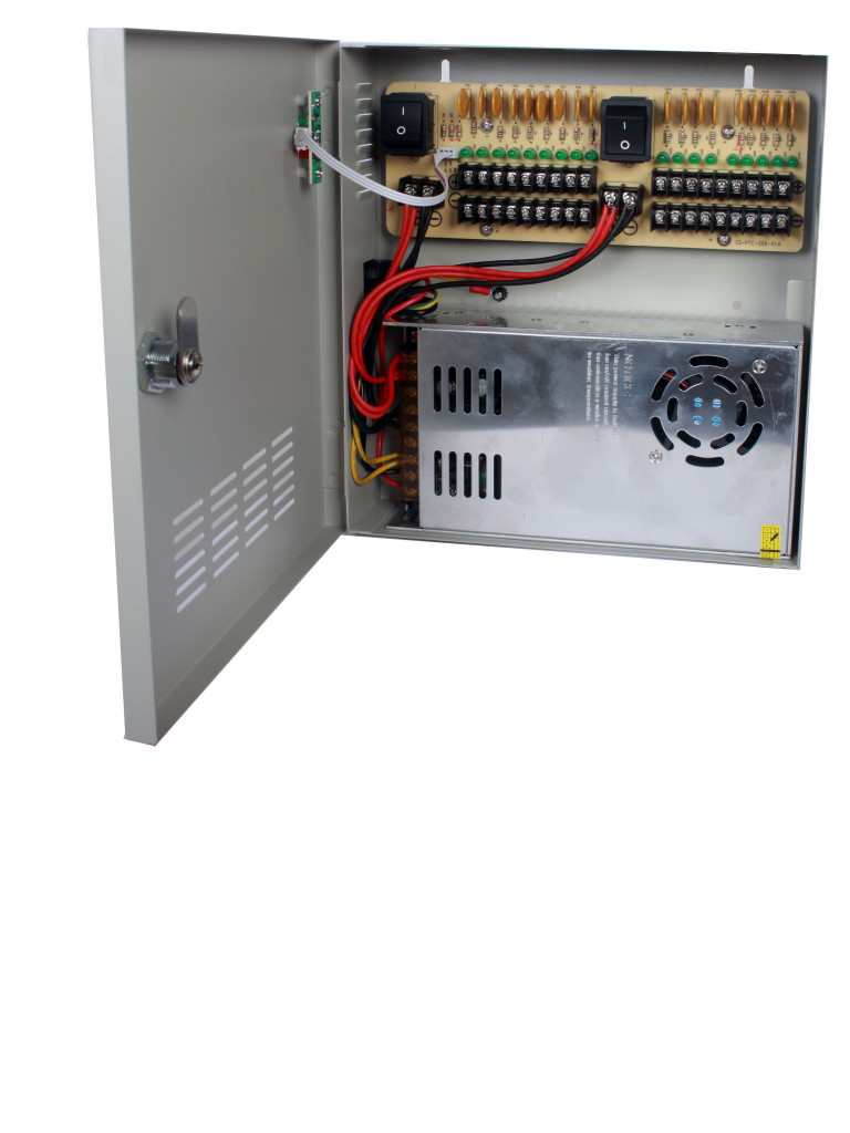 SAXXON PSU1230D18 - Fuente de poder 12V CD / 30 Amperes / Distribuidor para 18 camaras / 1.65 Amperes por canal / Ce / FCC / Certificacion UL