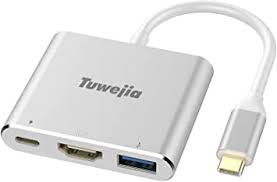 Adaptador USB C a HDMI Multipuerto Tuwejia USB 3.1 Gen 1 Thumderbolt 3 a HDMI 4K Video Converter