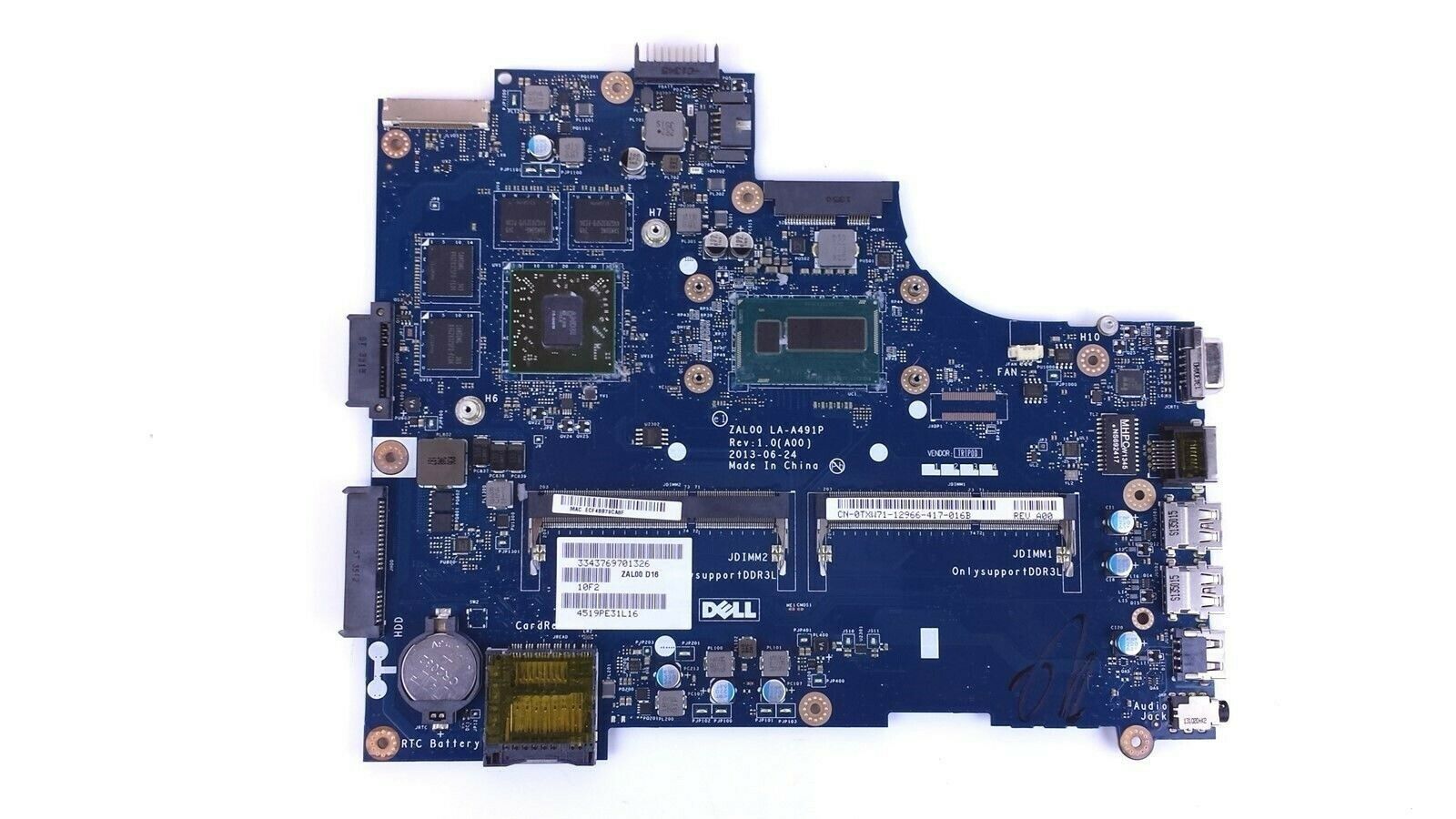 Dell Latitude 15 3540 Motherboard i5-4200U 2.7GHz CPU LA-A491P TXW71 0TXW71