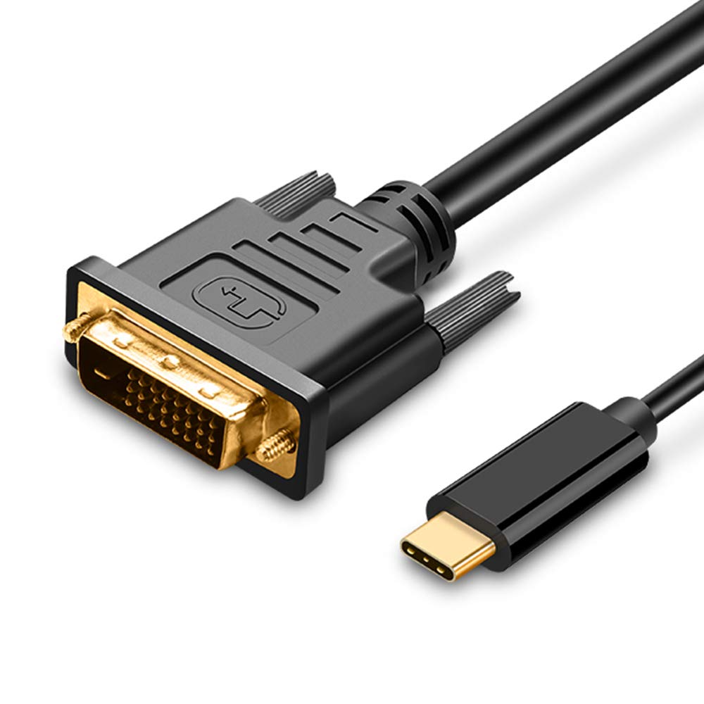 UPGROW Cable USB C a DVI de 4 K a 30 Hz de 4 pies USB tipo C a DVI macho compatible con MacBook Pro 2017-2020, Surface Book 2, Dell XPS 13, Galaxy S10